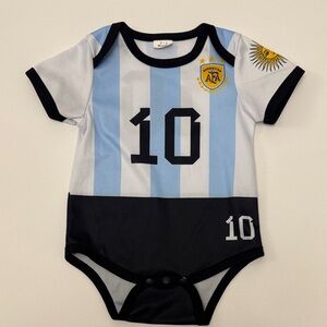 Baby Argentina Messi Inspired Jersey One Piece 3-6m